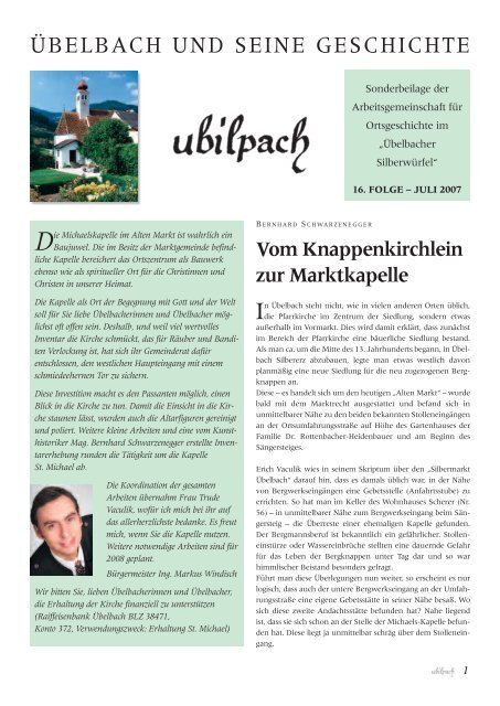 ÃBELBACH UND SEINE GESCHICHTE - Marktgemeinde Ãbelbach