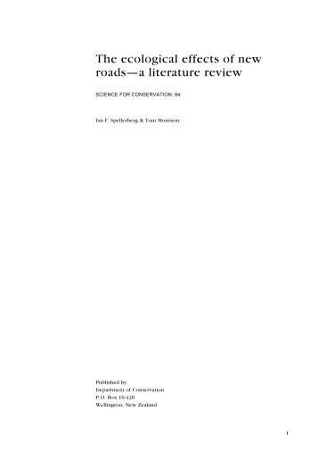 The ecological effects of new roads-a literature review - Kora