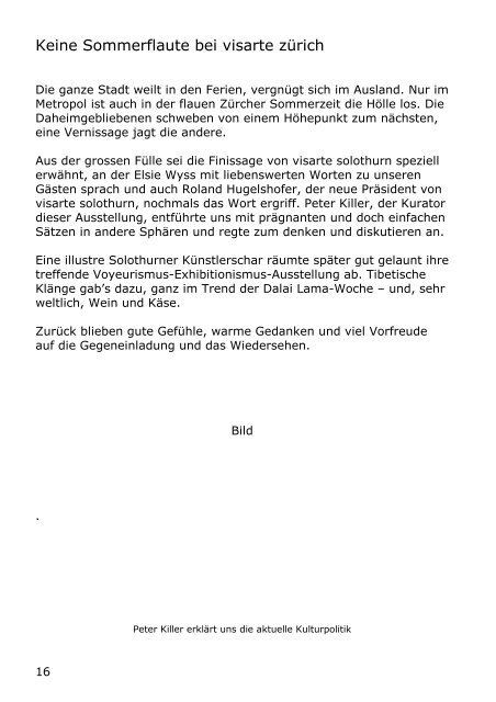 Bulletin 2005/05 - visarte zÃ¼rich