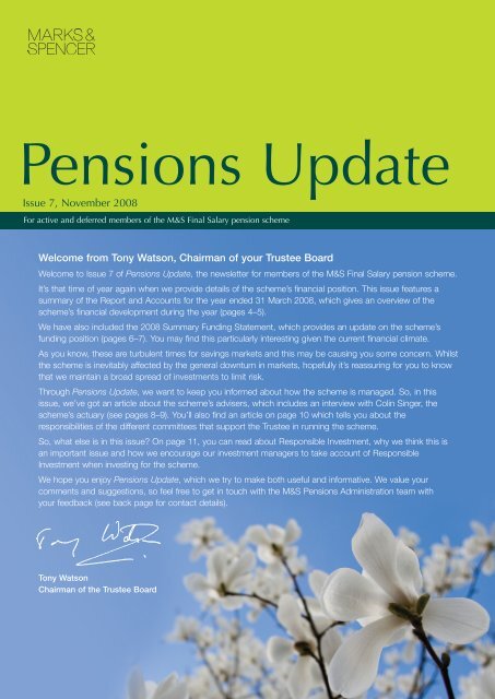 Marks & Spencer Final Salary Pension Scheme - PRAG