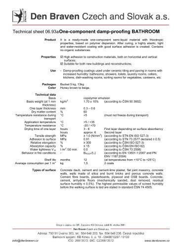 Technical Data Sheet - Den Braven