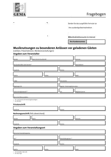 Fragebogen - bei vts Event