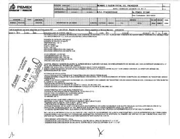 ere 0 razon social del proveedor - PEMEX ExploraciÃ³n y ProducciÃ³n ...