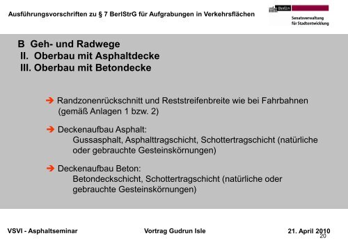 Vortrag "EinfÃ¼hrung ZTV A-StB 97/06" - VSVI