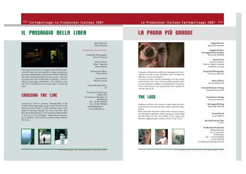 ELENCO CORTOMETRAGGI E DOCUMENTARI - Anica