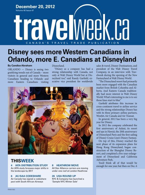 Disney sees more Western Canadians in Orlando ... - Travelweek