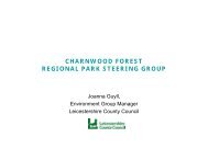 charnwood forest regional park steering group - Leicestershire ...