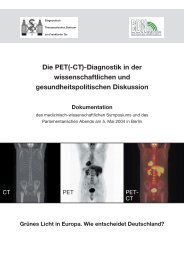 Die PET(-CT)-Diagnostik in der wissenschaftlichen und ... - DTZ Berlin