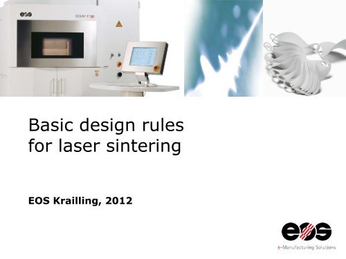 Basic design rules for laser sintering - Handling