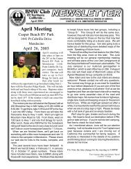 April 2003 Newsletter.p65 - BMW Club of Northern California