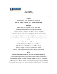 SOLARIUM DINNER MENU - Royal Caribbean International