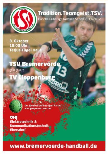 27432 Bremervörde Telefon 04761/2623 - TSV Bremervörde Handball