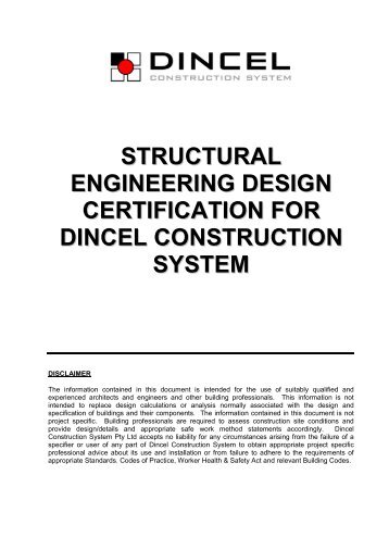 Structural Engineering Design Certification - Dincel Construction ...