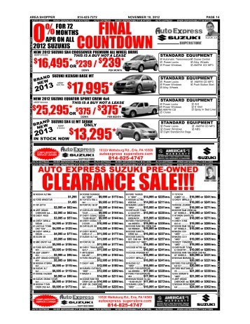 CLEARANCE SALE!!! - The Area Shopper