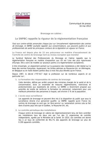 SNPBC - Rappel de la rÃƒÂ©glementation franÃƒÂ§aise - 3d Communication