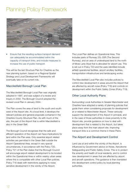 Land use plan - Manchester Airport