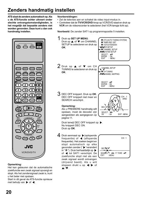 DVD-SPELER Hi-Fi VIDEORECORDER GEBRUIKSAANWIJZING - Jvc