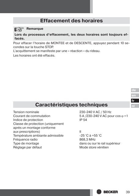 Becker Centronic VarioControl VC470 Anleitung - auf enobi.de