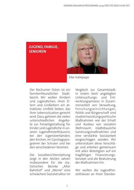 Kommunalwahlprogramm der SPD Bochum Ost 2014