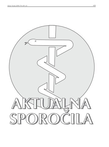 Aktualna sporoÄila - Slovensko ZdravniÅ¡ko DruÅ¡tvo