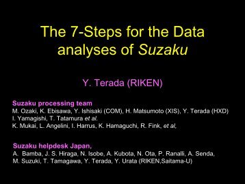 The 7-Steps for the Data analyses of Suzaku