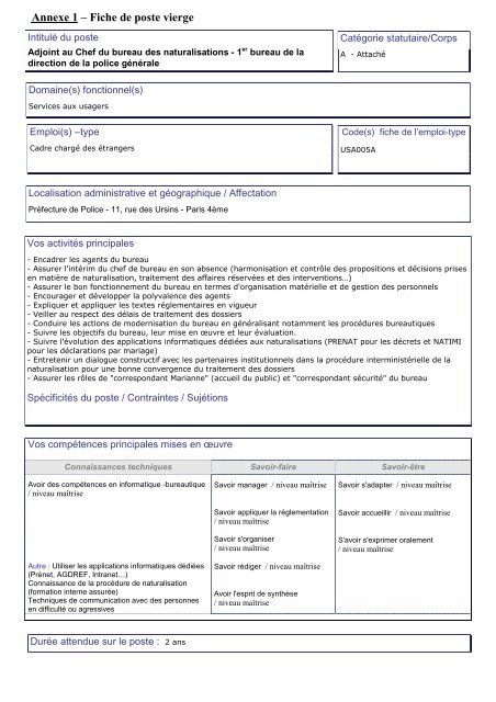 DPG SDCLP adjoint au chef du 1er bureau-1 - Bourse ...