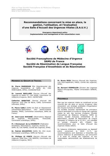 Compte rendu de la réunion du 4 - SFMU