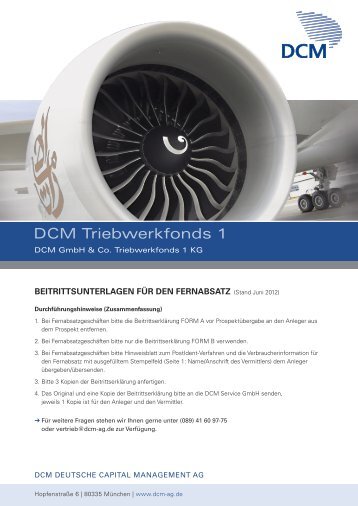DCM Triebwerkfonds 1 - MPI Consulting GmbH