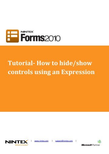 How to hide/show controls using an Expression