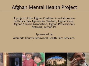 Afghan Mental Health Project - ethniccommunities.org