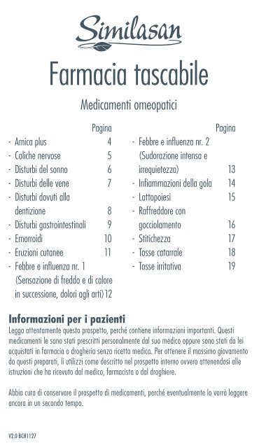 Foglietto illustrativo - Similasan