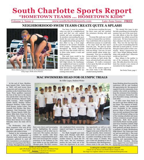 hometown teams  hometown kids - South Charlotte Sports Report