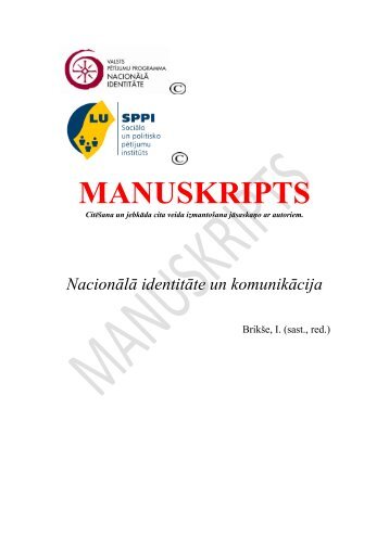 MANUSKRIPTS - NacionÄlÄ identitÄte