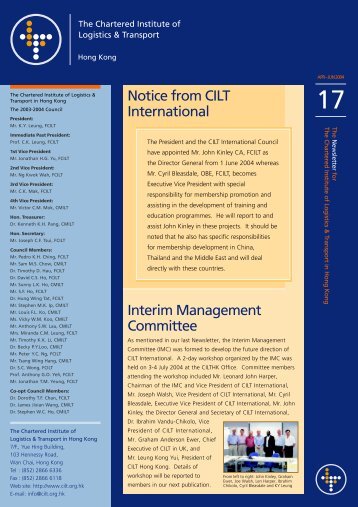 to view file - The Chartered Institute of Logistics and Transport in ...