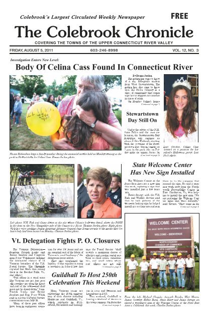 August 5, 2011 - Colebrook Chronicle