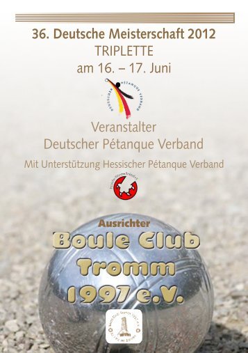 Festschrift - Boule Club Tromm 1997 eV