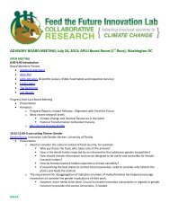 ADVISORY BOARD MEETING - Livestock-Climate CRSP