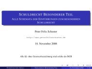 Schemata zum Schuldrecht BT - von, mit und für Peter Felix Schuster