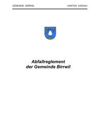 Abfallreglement der Gemeinde Birrwil