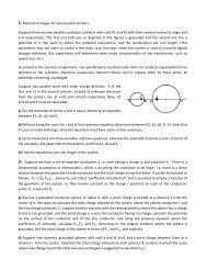 1- Method of images for two parallel cylinders: Suppose there are ...
