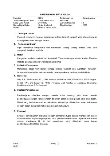 Modul - Analis Kimia