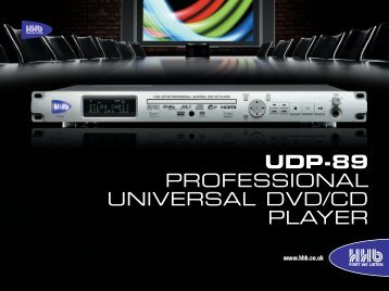 UDP-89 PROFESSIONAL UNIVERSAL DVD/CD PLAYER - Radikal