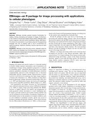 BIOINFORMATICS APPLICATIONS NOTE - EMBL