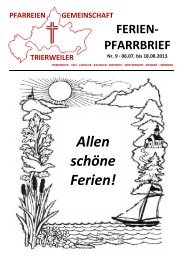 Pfarrbrief - pfarreiengemeinschaft-trierweiler.de