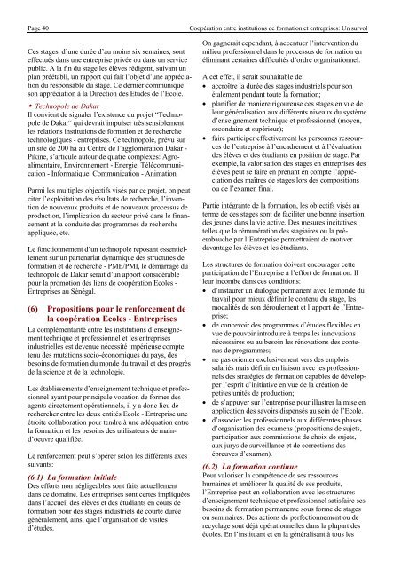 Le partemariat dans l'enseignement technique et ... - intervoc.de