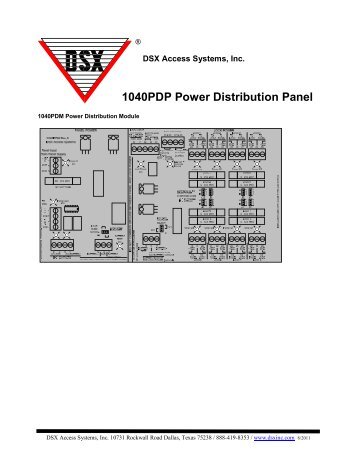 the 1040PDP Typical Wiring. - DSX Access Systems, Inc.