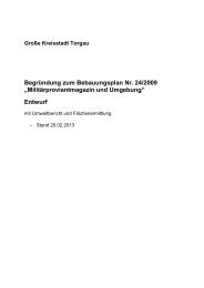 BegrÃ¼ndung zum Bebauungsplan Nr. 24/2009 ... - Torgau