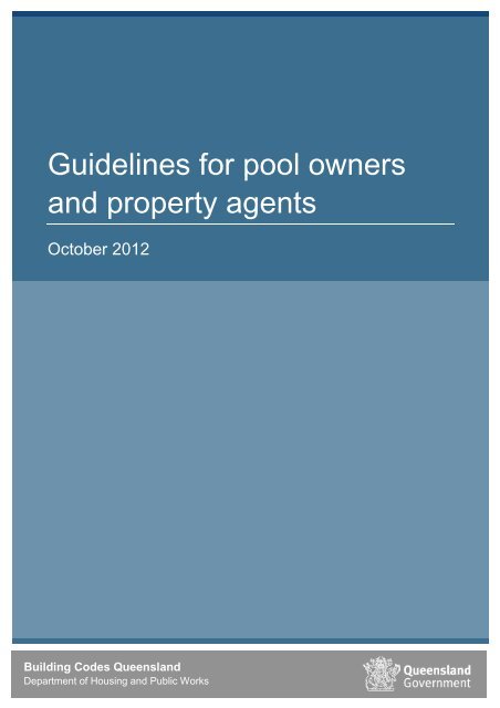 Guidelines for pool owners and property agents - Department of ...