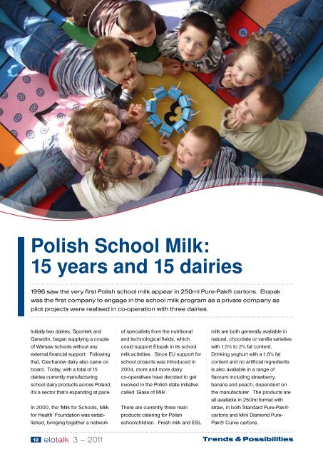 Trends & possibilities school milk still a hit - Elopak