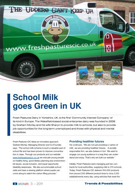 Trends & possibilities school milk still a hit - Elopak